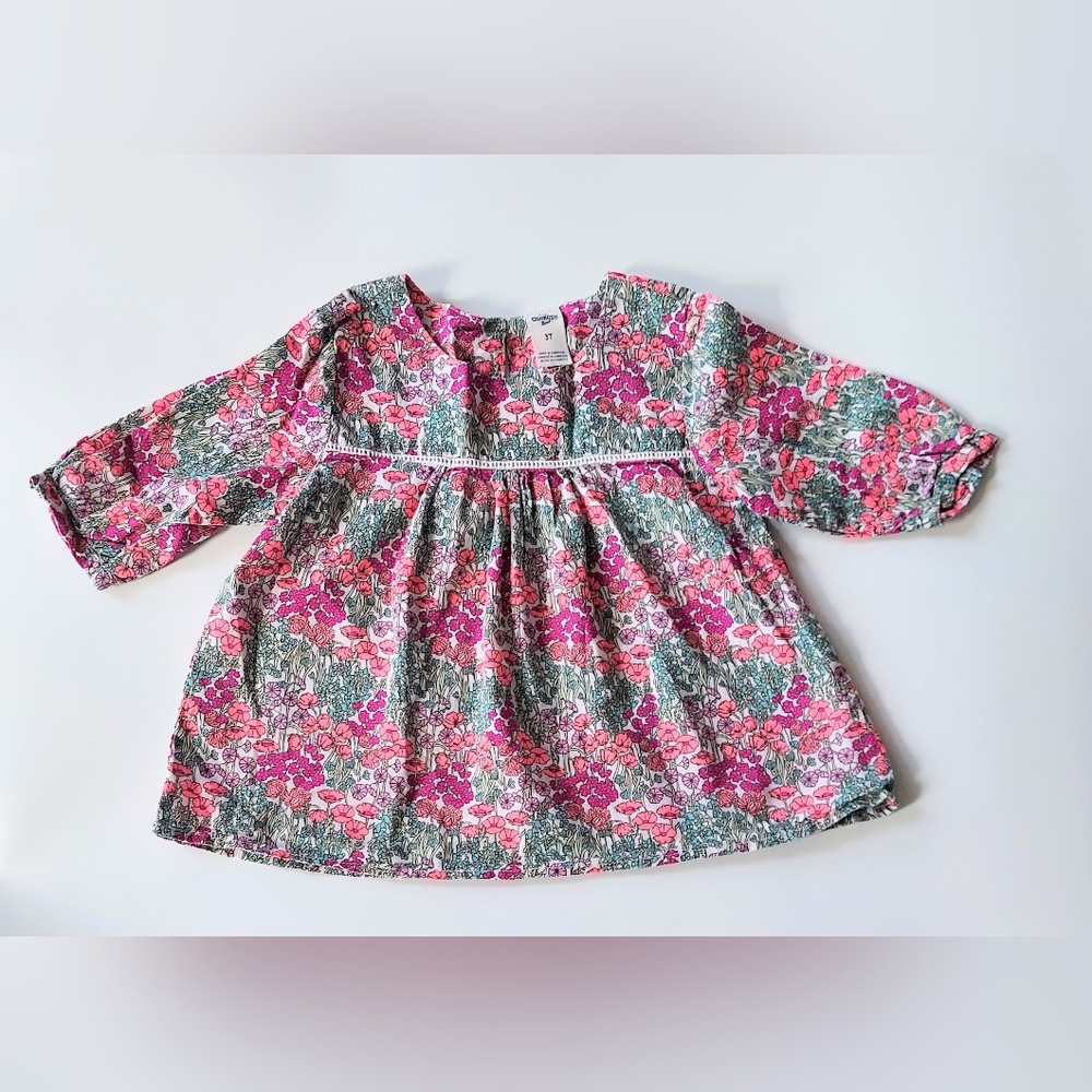 Oshkosh B'gosh Girls Toddler Size 3T Multicolor Floral Print Top